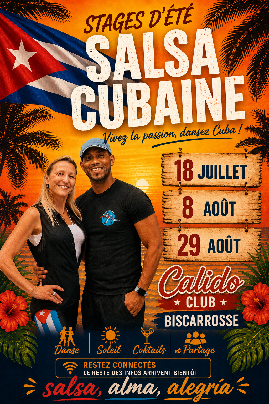 Stages d&rsquo;été salsa cubaine  Biscarrosse