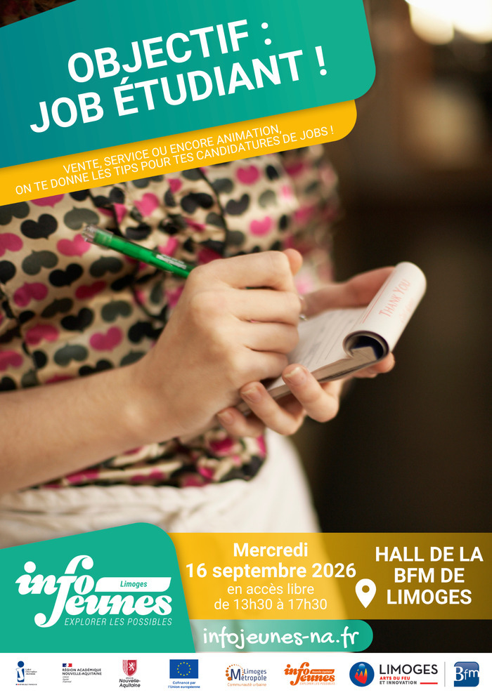 Stand infos : Objectif job étudiant !, Bibliothèque Francophone Multimédia, Limoges