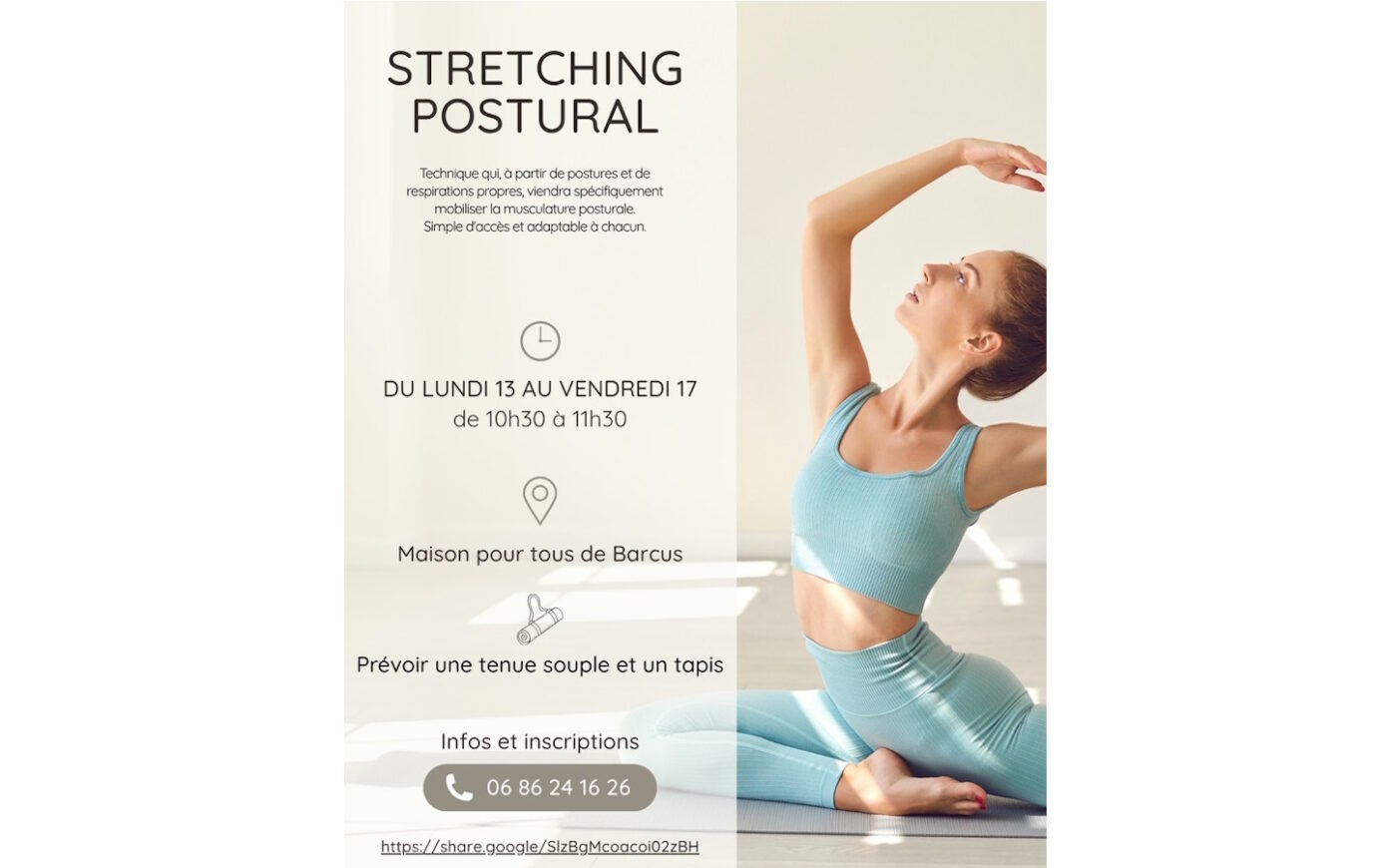 Stretching postural Maison pour tous Barcus