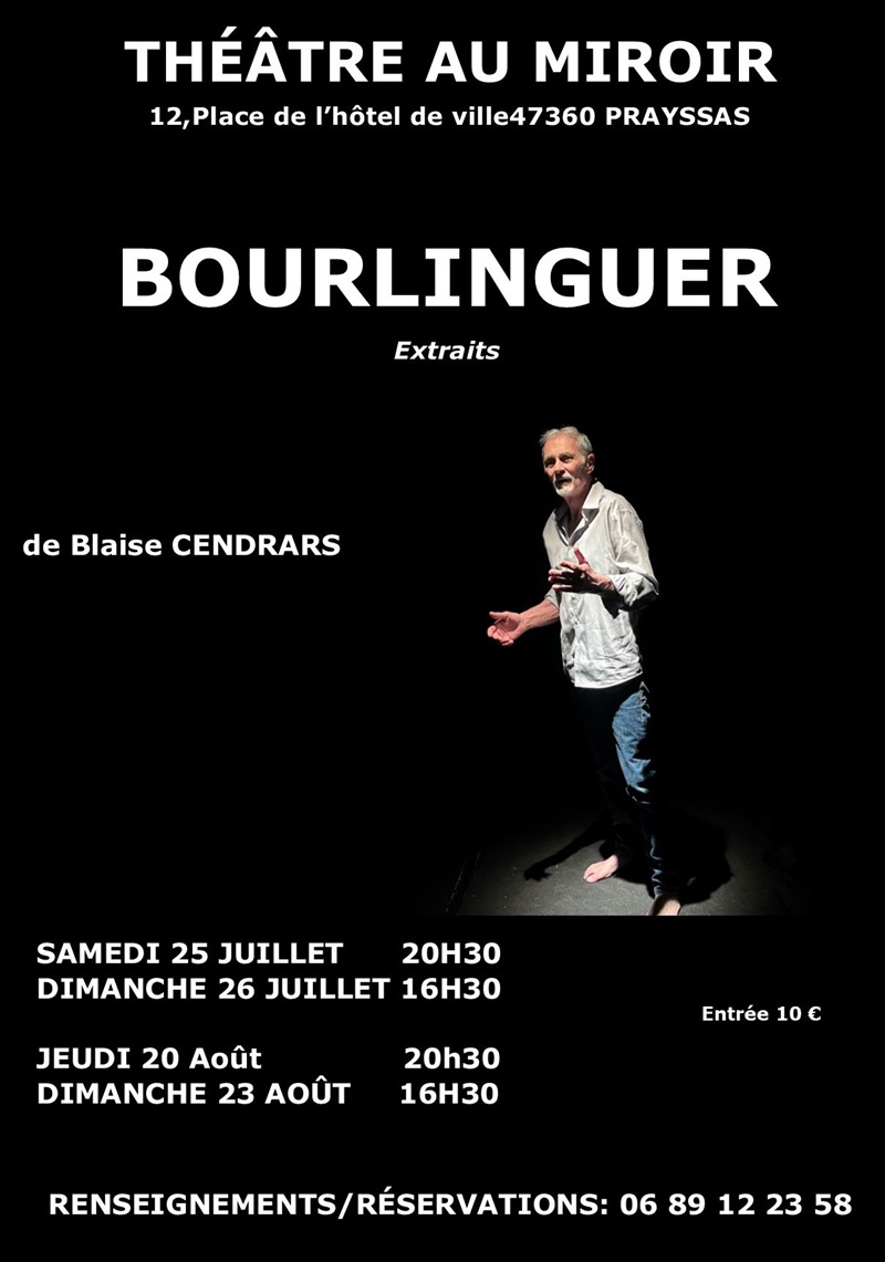 Théâtre au Miroir Bourlinguer de Blaise Cendrars Théâtre au Miroir Prayssas