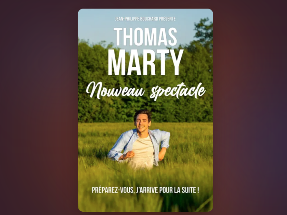 THOMAS MARTY — NOUVEAU SPECTACLE Place Armand Lanoux Perpignan