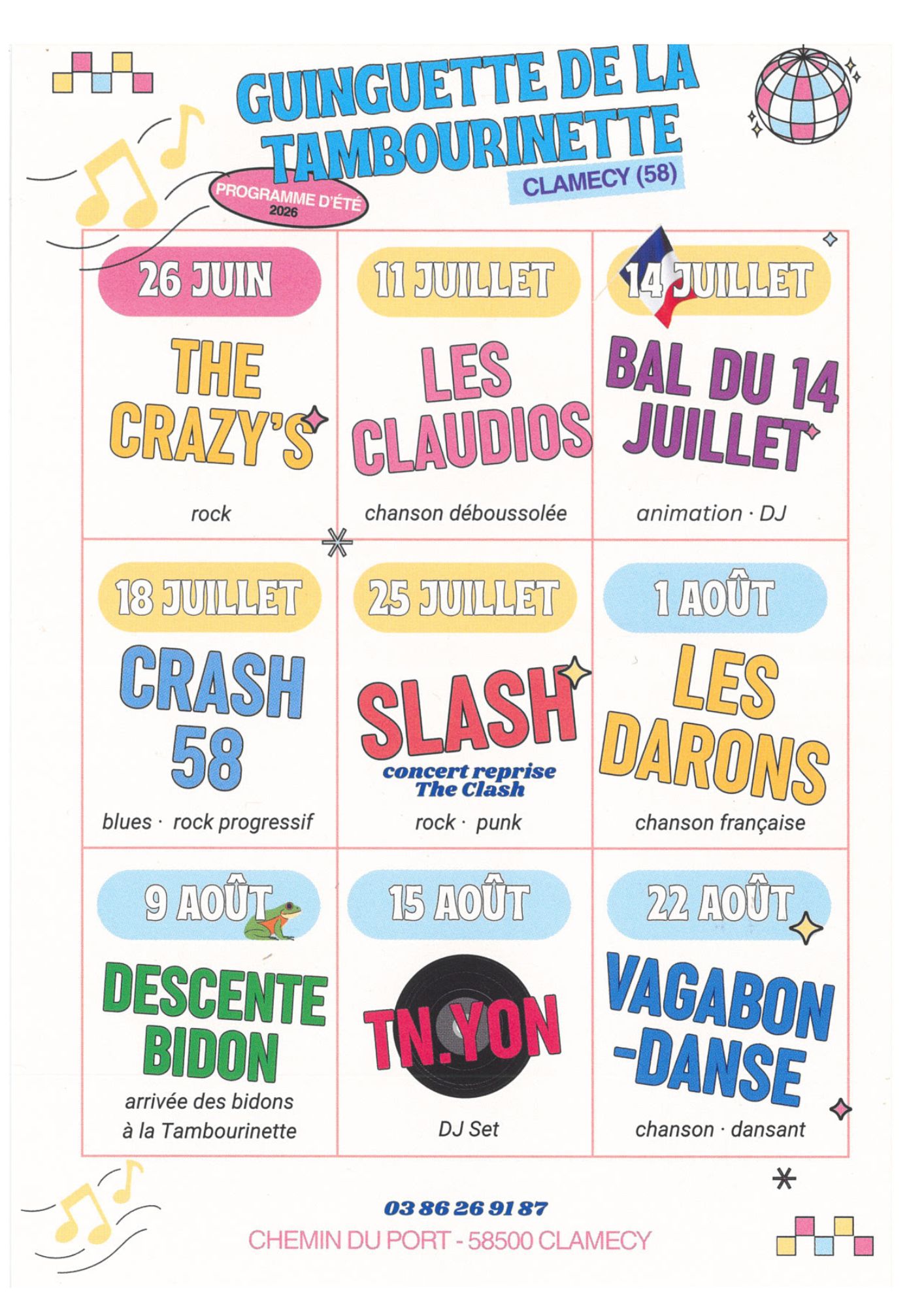 TN.YON DJ set Guinguette de la Tambourinette Chemin du Port Clamecy 2026-08-15