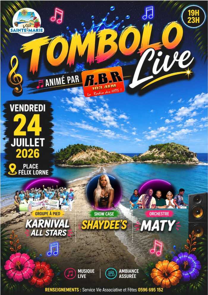 TOMBOLO LIVE, Sainte-Marie, …, Sainte-Marie