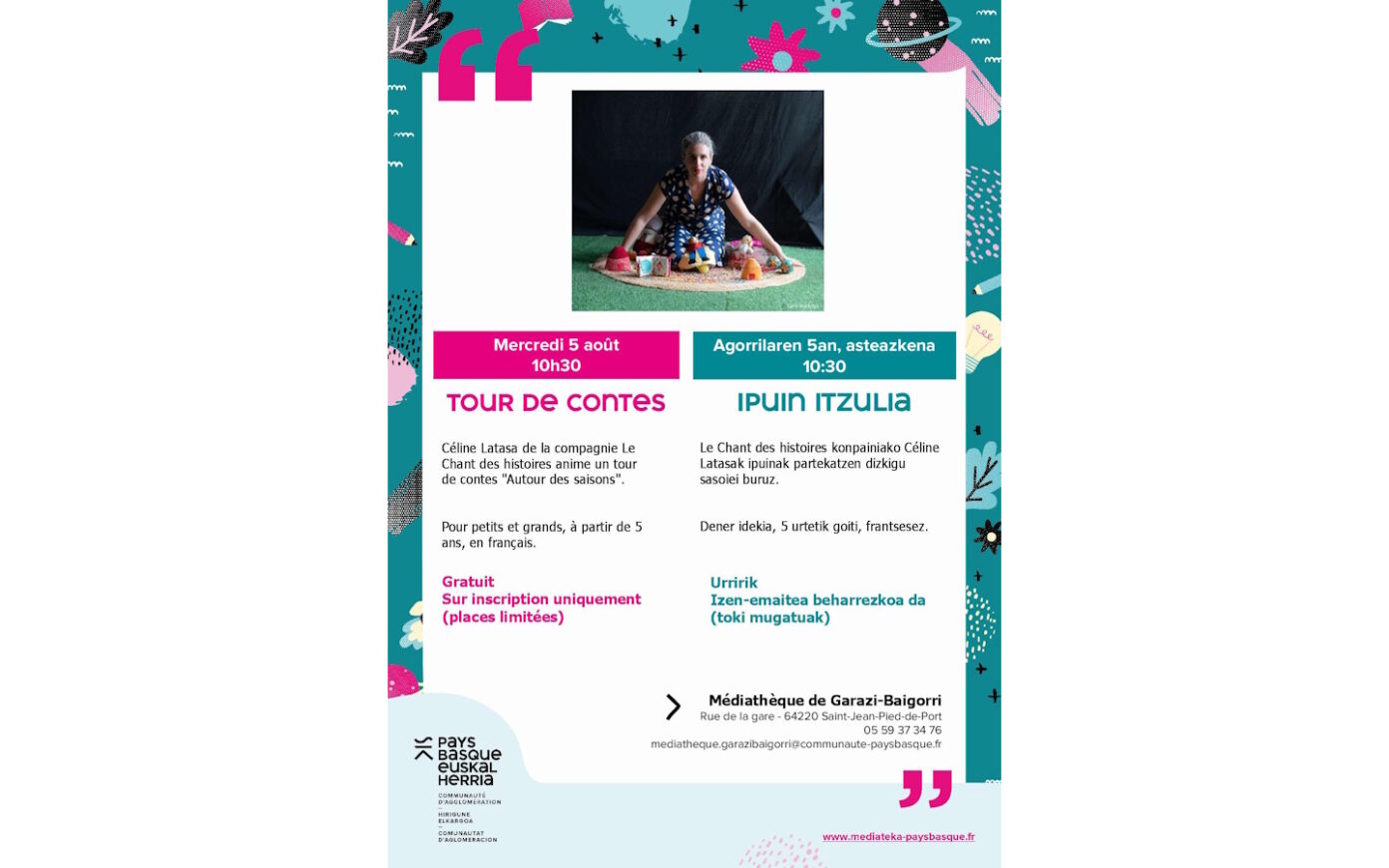 Tour de contes à la médiathèque Rue de la gare Saint-Jean-Pied-de-Port