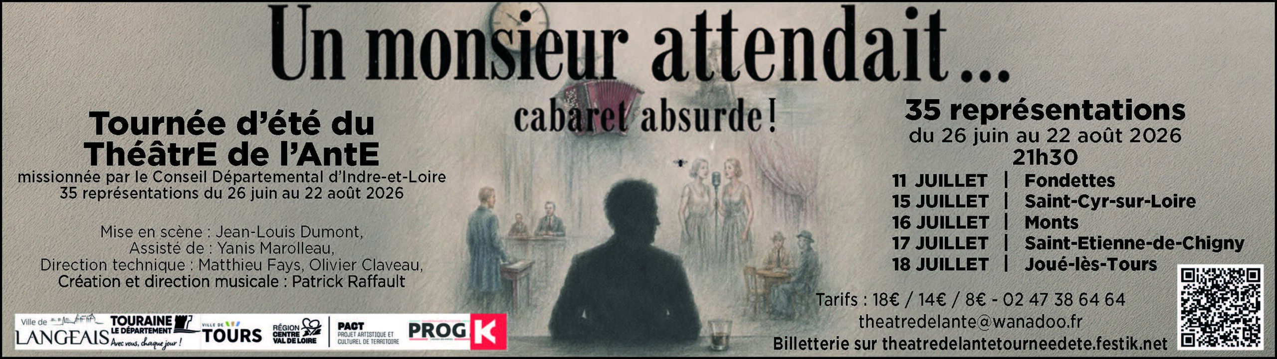 Tournée d'été du Théâtre de l'Ante Un Monsieur attendait... Route du Ripault Monts 2026-08-14