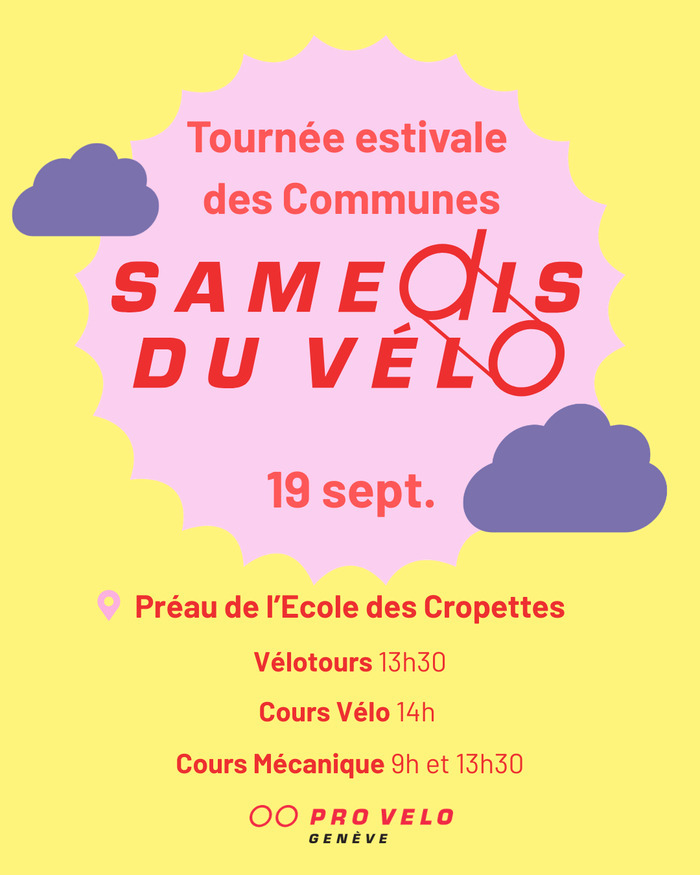 Tournée estivale des Communes 19 septembre – Samedis du Vélo, Autre lieu, Genève