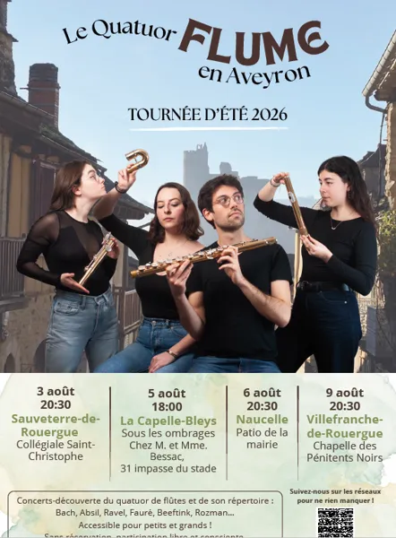 Tournée estivale du Quatuor de Flume  Villefranche-de-Rouergue
