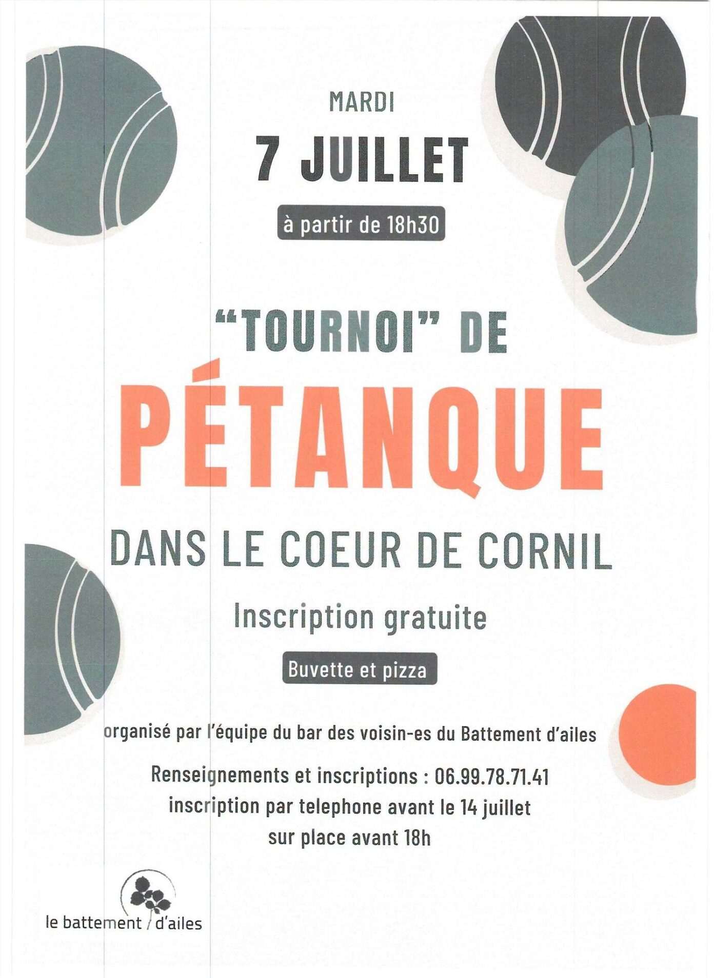 Tournoi de pétanque Cornil