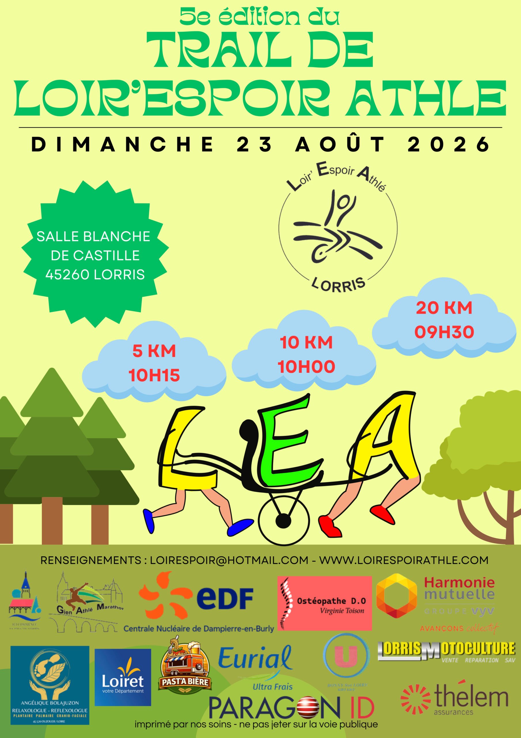 Trail de Loir'Espoir Athlé Lorris 2026-08-23