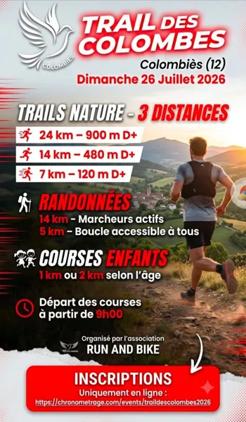 Trail des colombes Colombiès