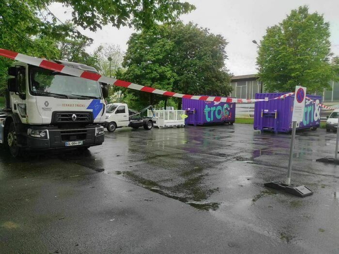 Tri-troc mobile Devant le gymnase Récipon Rennes