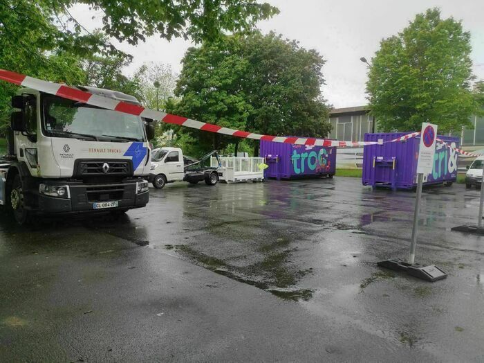 Tri-troc mobile Devant le gymnase Récipon Rennes