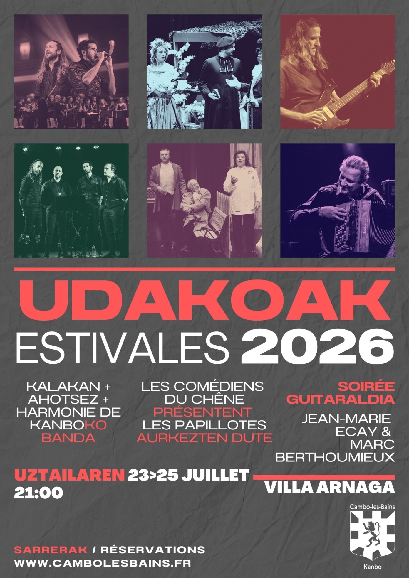 Udakoak / Les Estivales d&rsquo;Arnaga / Kalakan Ahotsez Harmonie de Cambo Villa Arnaga Cambo-les-Bains
