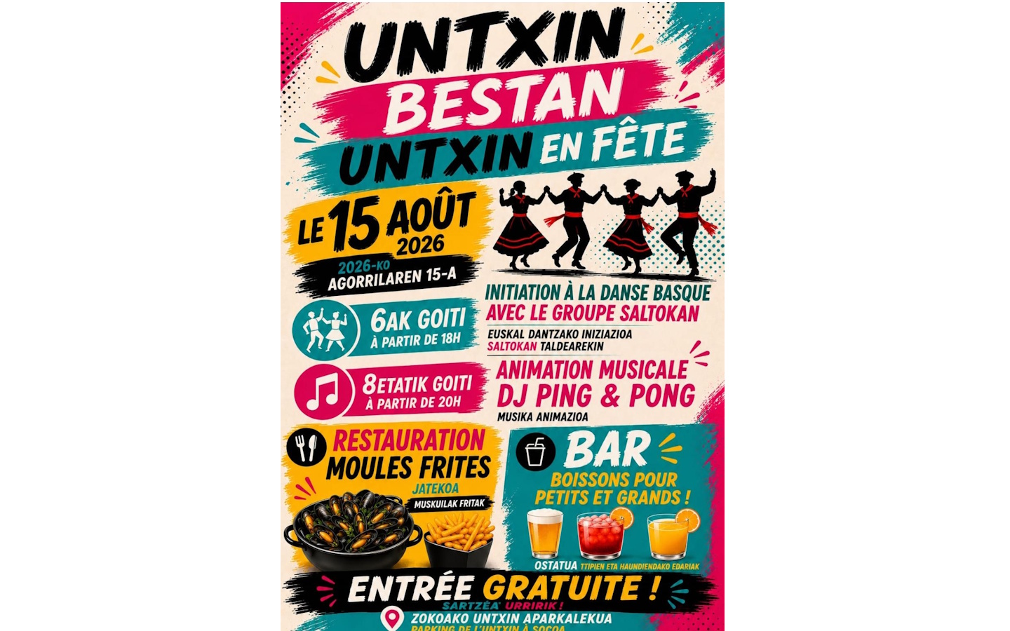 Untxin en fête Quartier Socoa Urrugne