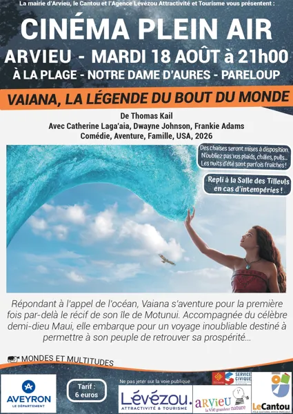 Vaiana Cinéma plein air  Arvieu
