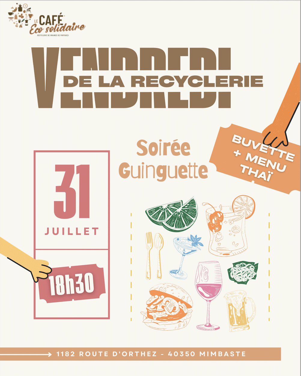 Vendredi de la Recyclerie Soirée guinguette Le Café éco solidaire Mimbaste