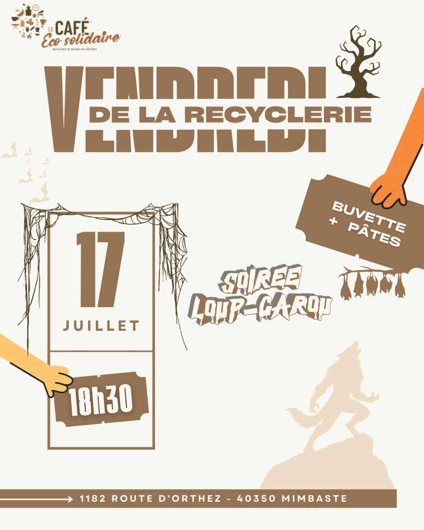 Vendredi de la Recyclerie Soirée Loup-Garou Le Café éco solidaire Mimbaste