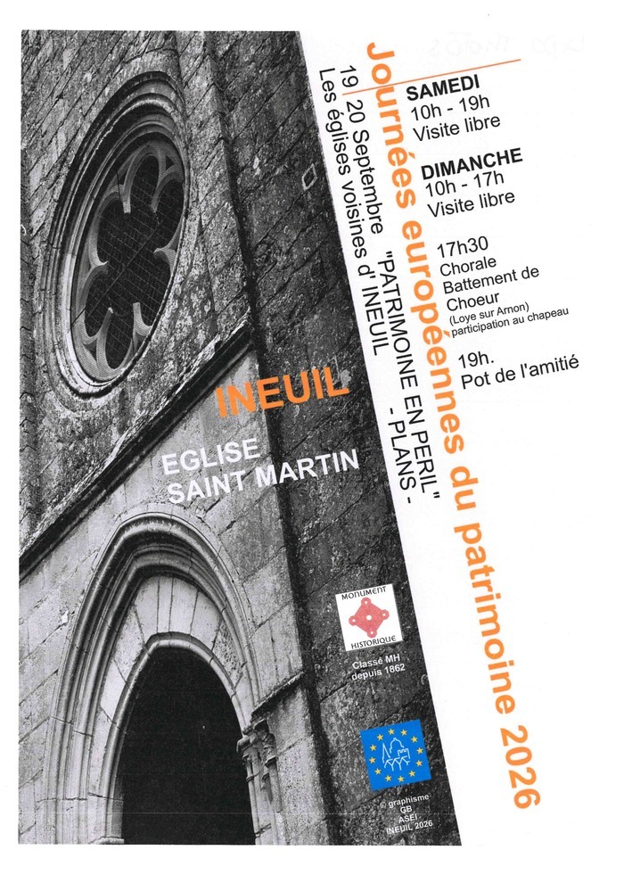 Venez visiter l&rsquo;église Saint-Martin, Église Saint-Martin, Ineuil