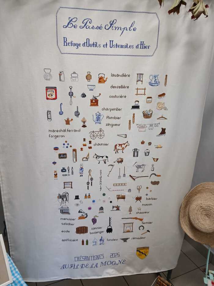 Venez vous initier à la broderie, Musée Le Passé Simple, Crésantignes