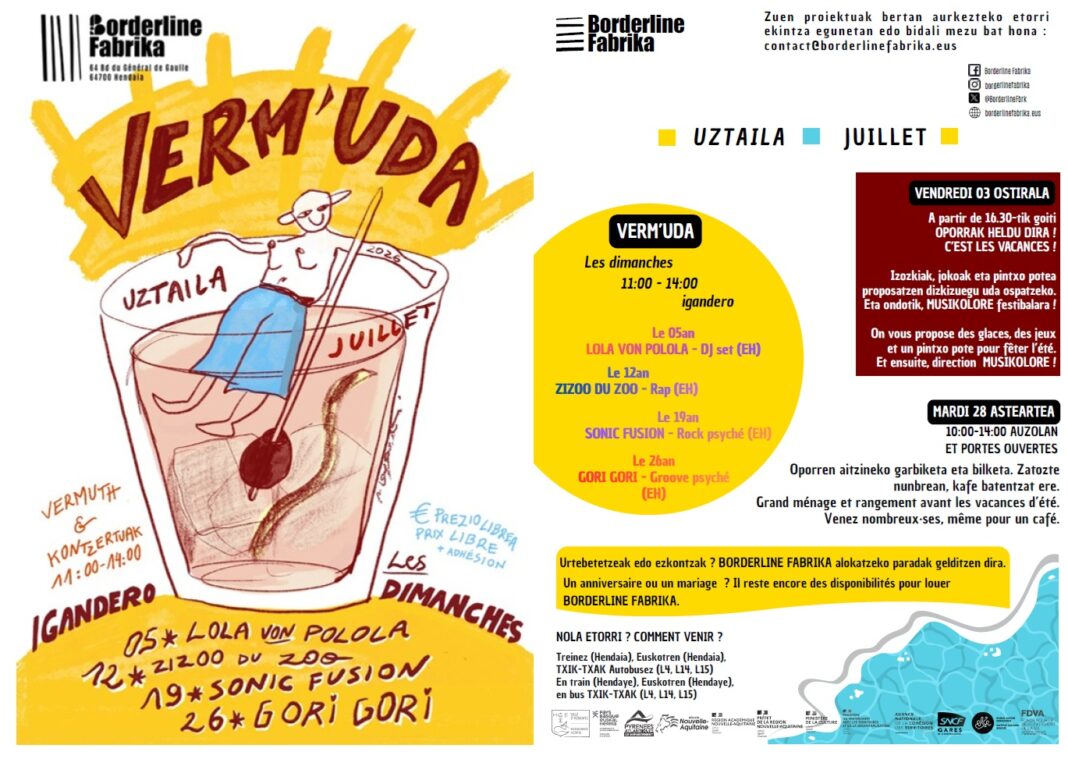 Verm’uda Concert avec Gori Gori Borderline Fabrika Hendaye