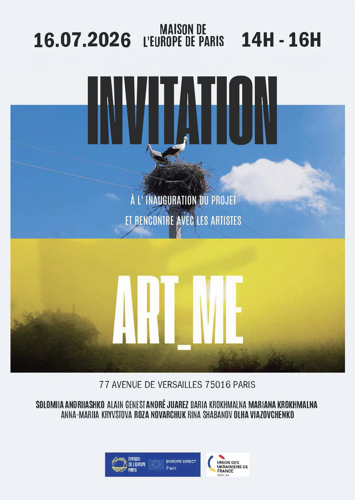 Vernissage Art_me – installation artistique en soutien au peuple ukrainien Maison de l'Europe de Paris Paris
