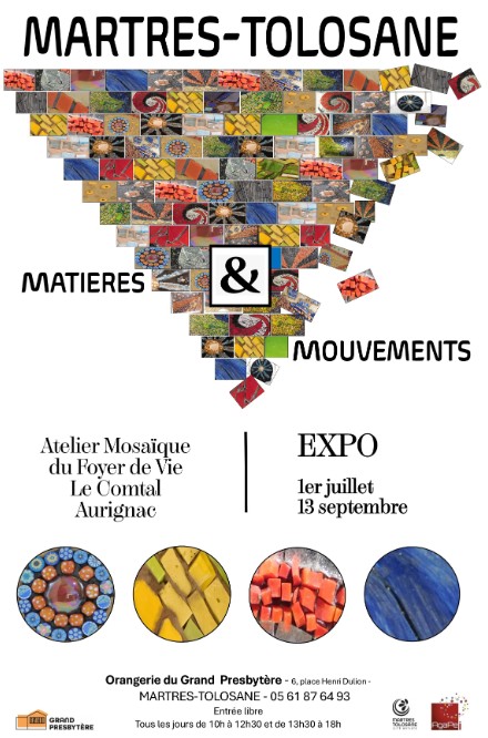 VERNISSAGE DE L’EXPOSITION “MATIÈRES ET MOUVEMENTS” Place Henri Dulion Martres-Tolosane