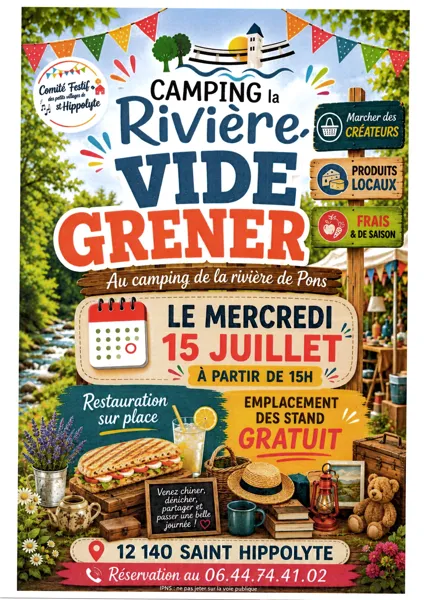 Vide Grenier au Camping La Rivière Saint-Hippolyte