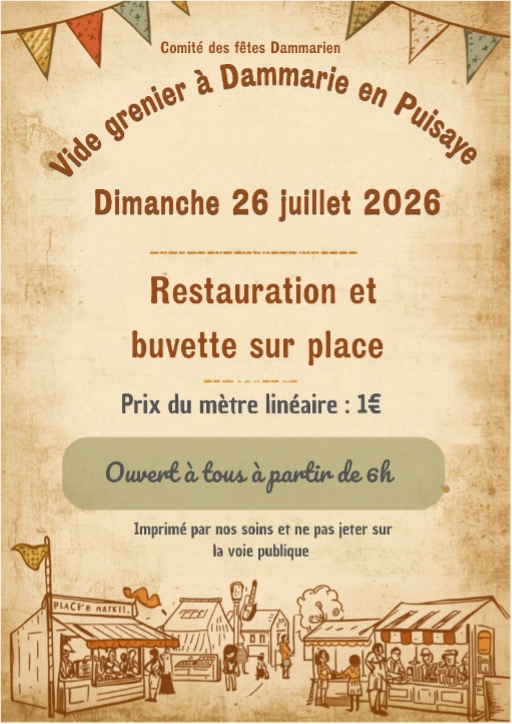 Vide grenier Dammarie-en-Puisaye