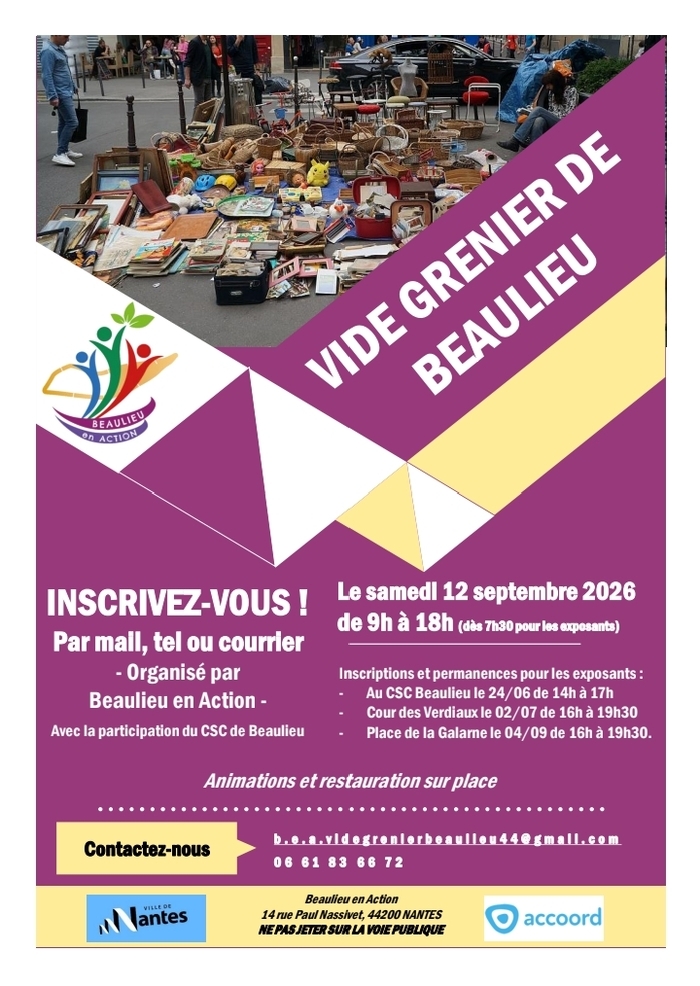 Vide-grenier de Beaulieu Cour des Verdiaux Nantes