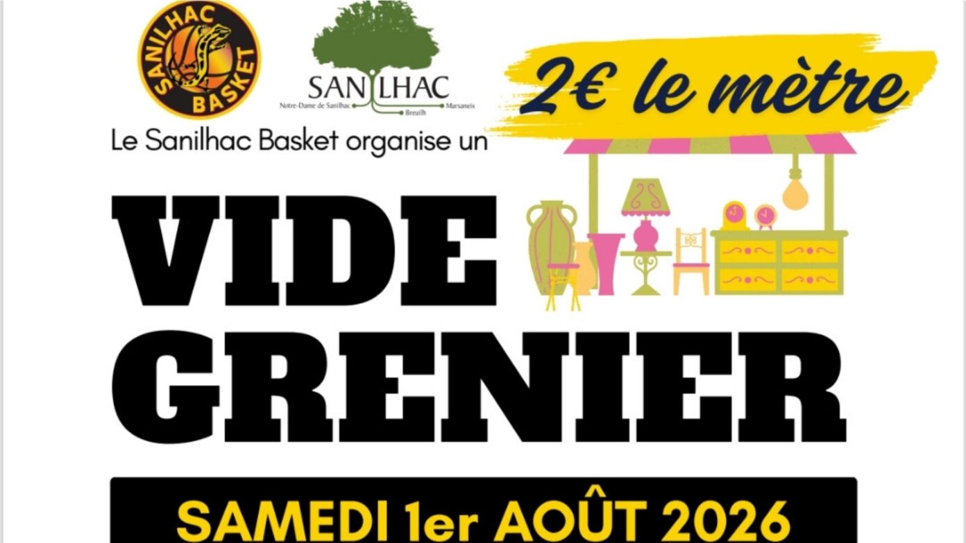 Vide-grenier du SAS Sanilhac Basket parking salle omnisports Sanilhac