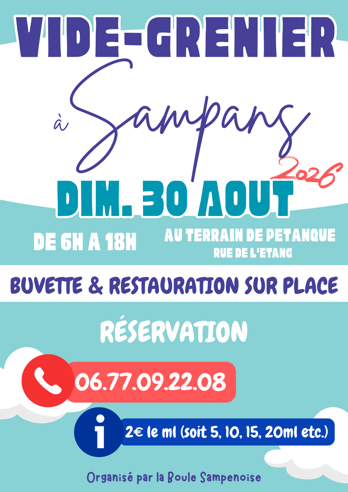 Vide Grenier Édition 2026 rue de l’Étang Sampans