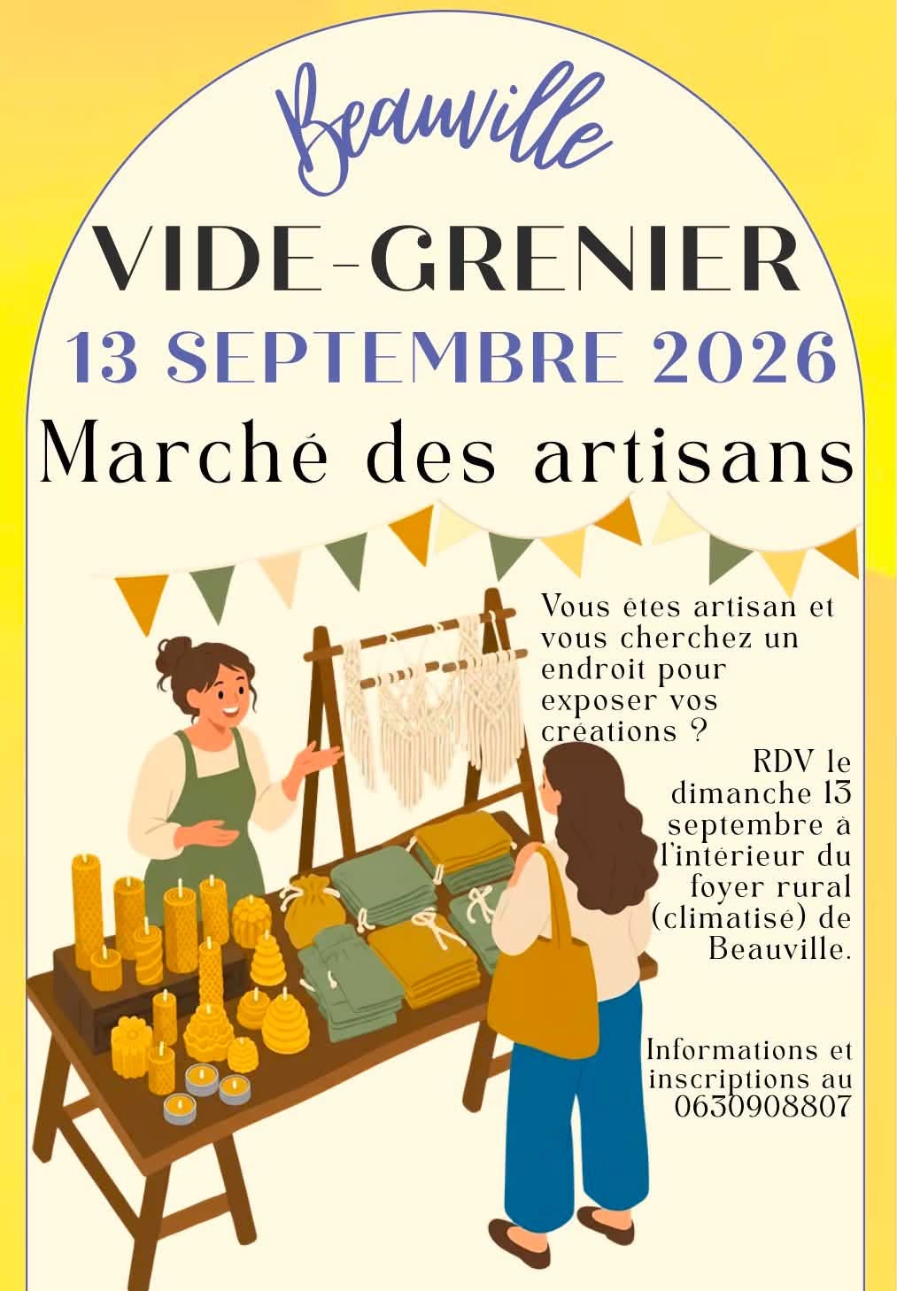 VIDE-GRENIER ET MARCHÉ D’ARTISANS À BEAUVILLE Hameau de l’Église Beauville