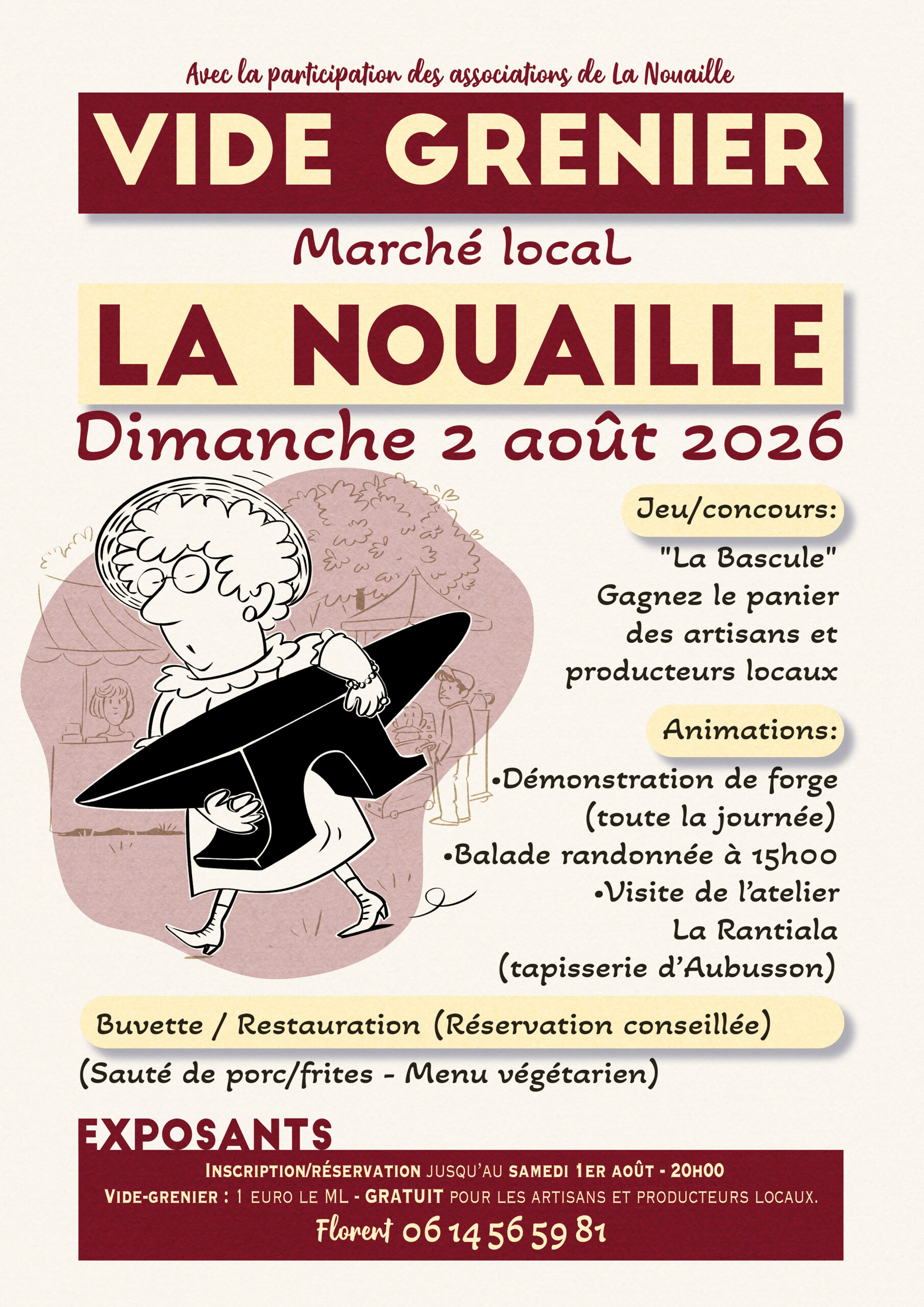 Vide grenier marché local Autour de la mairie La Nouaille 2026-08-02