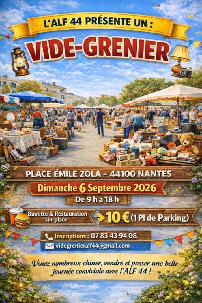 Vide-grenier place Zola, Place Zola, Nantes