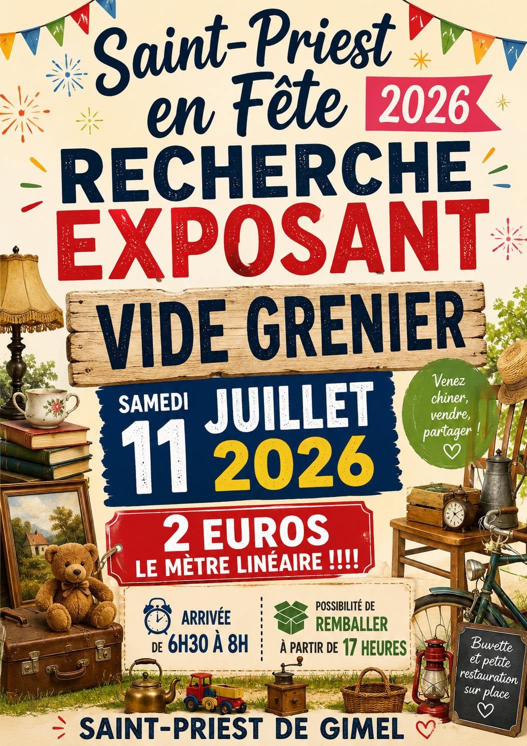 Vide grenier Saint-Priest-de-Gimel