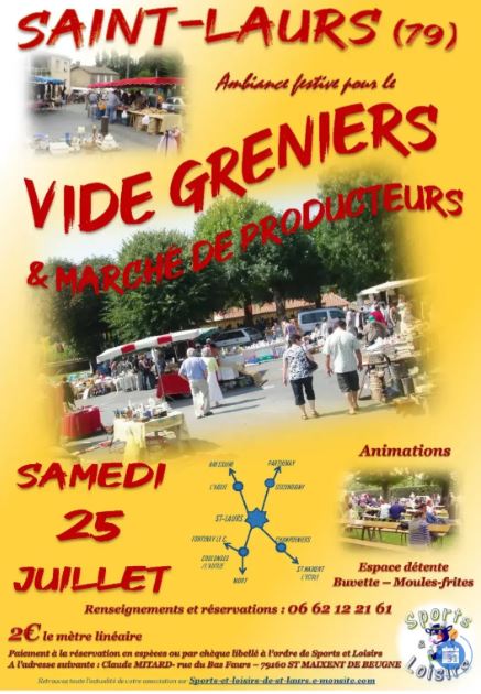 Vide greniers et marché des producteurs Saint-Laurs