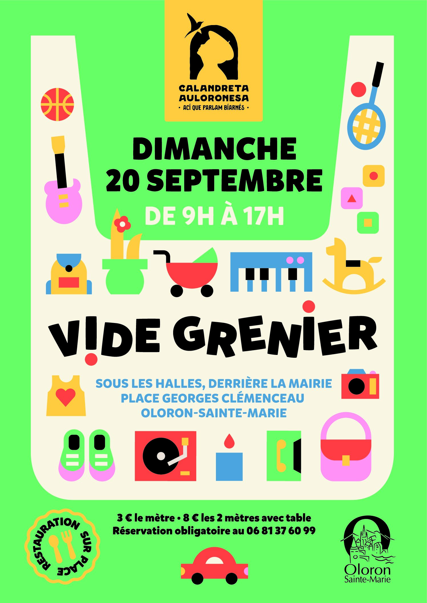 Vide greniers Place Georges Clemenceau Oloron-Sainte-Marie 2026-09-20