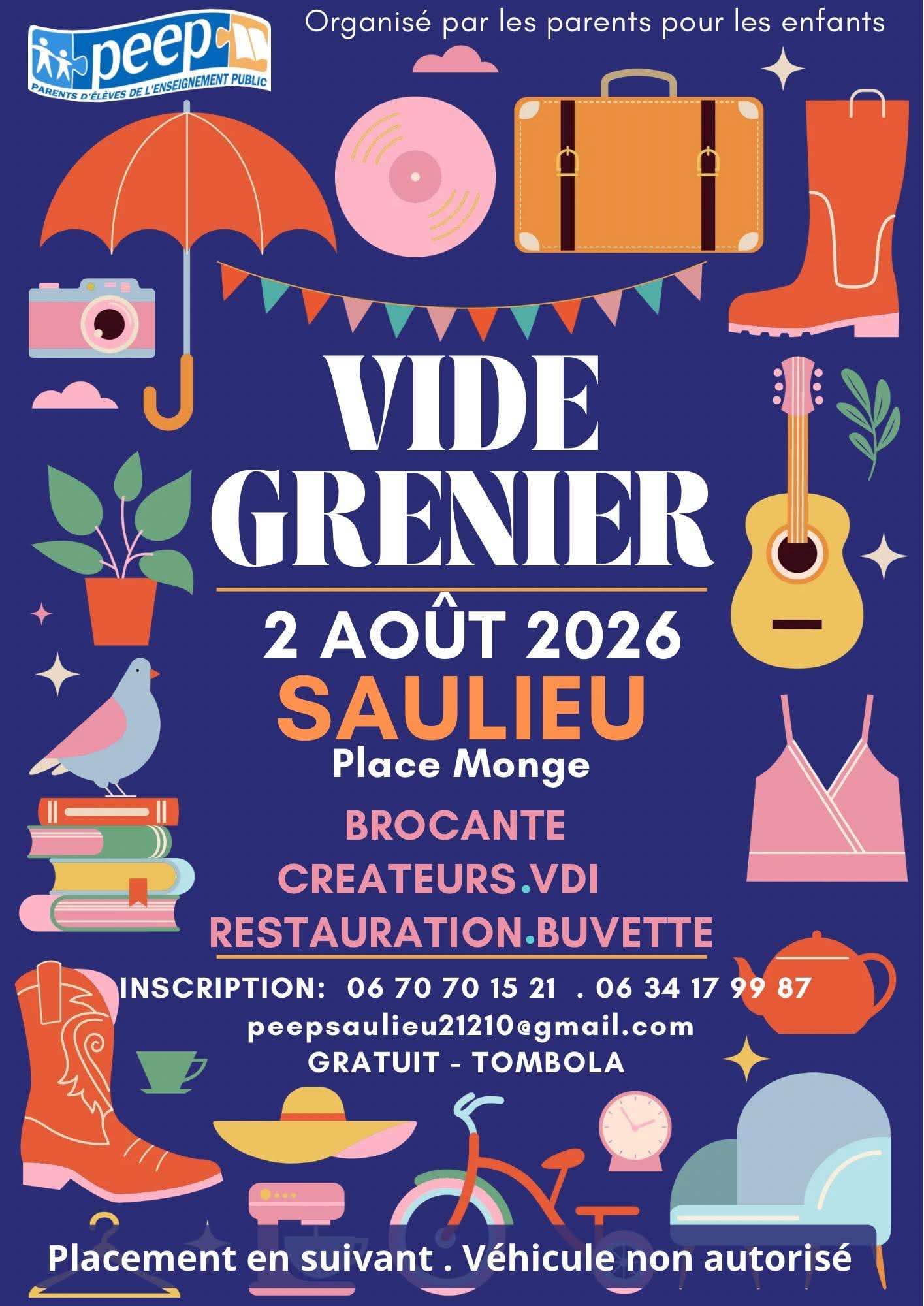 Vide-greniers Place Monge Saulieu 2026-08-02