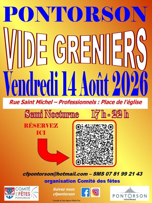 Vide-greniers semi-nocturne Rue Saint-Michel Pontorson 2026-08-14