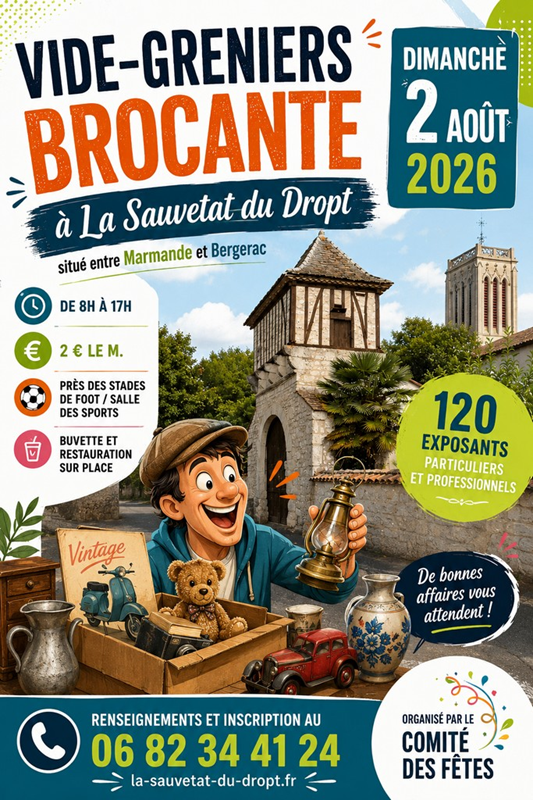 Vide-greniers/Brocante Prairie des croquants La Sauvetat-du-Dropt