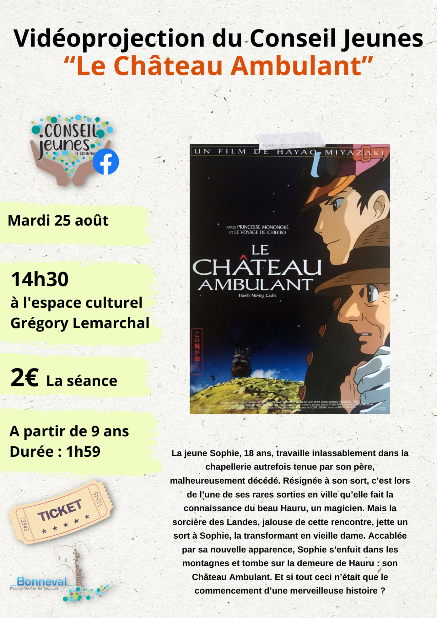 Vidéoprojection Bonneval