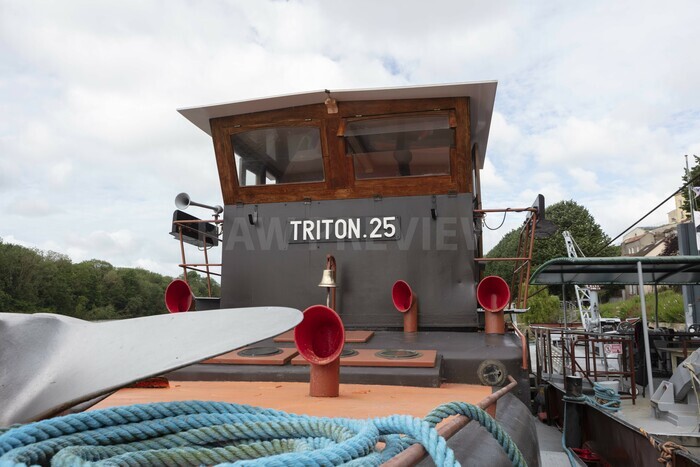 Visite commentée du remorqueur Triton 25, Halte port Saint-Nicolas, Conflans-Sainte-Honorine