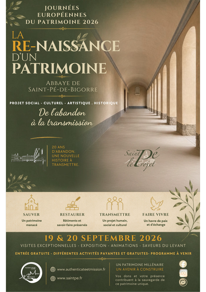 Visite commentée : la Re-naissance d'un Patrimoine Abbaye de Saint Pé-de-Bigorre Saint-Pé-de-Bigorre