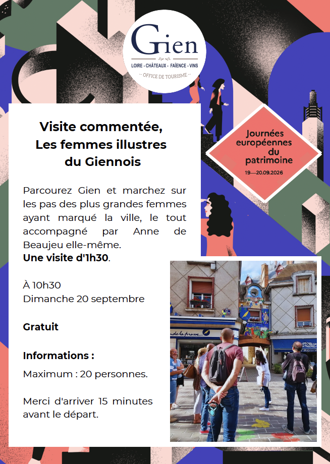 Visite Commentée, Les femmes illustres du Giennois Gien