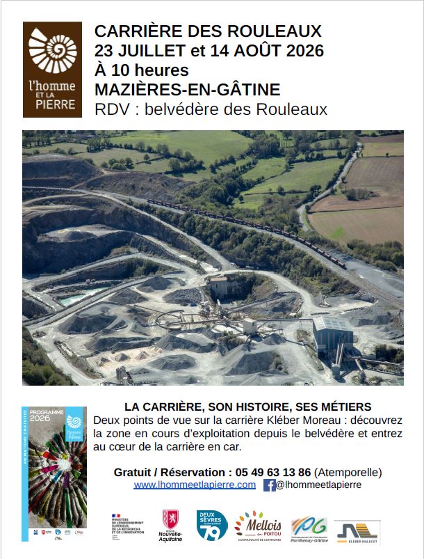 Visite de la carrière des Rouleaux Parking du belvédère des Rouleaux Mazières-en-Gâtine