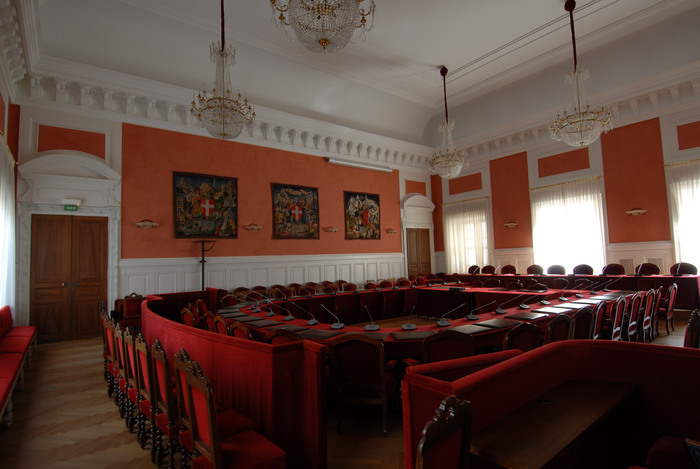 Visite de la salle des délibérations, Château des ducs de Savoie, Chambéry