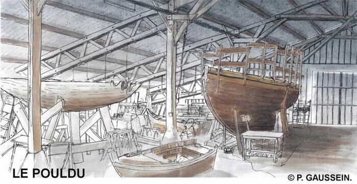 Visite de l’atelier de restauration de bateaux traditionnels des Vieilles Voiles de Rhuys, Vieilles Voiles de Rhuys – Le Pouldu, Saint-Colombier