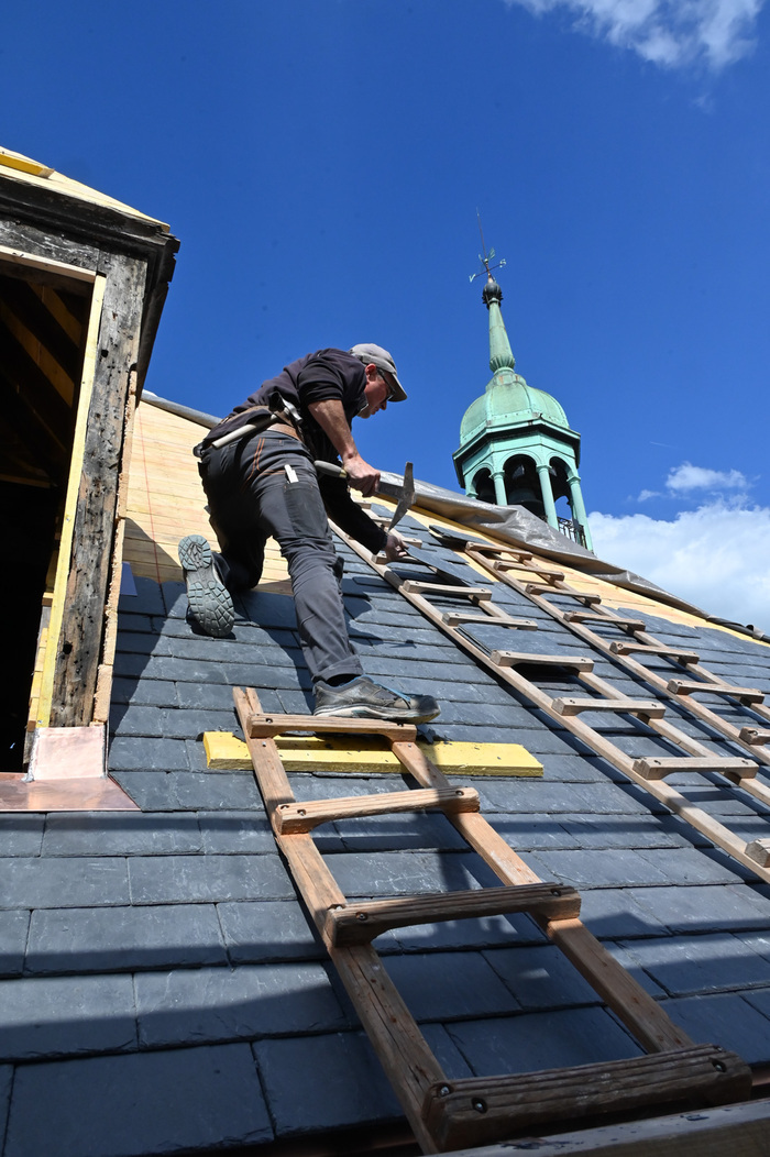 Visite du chantier de l’hôtel de ville, Hôtel de Ville, Chaumont