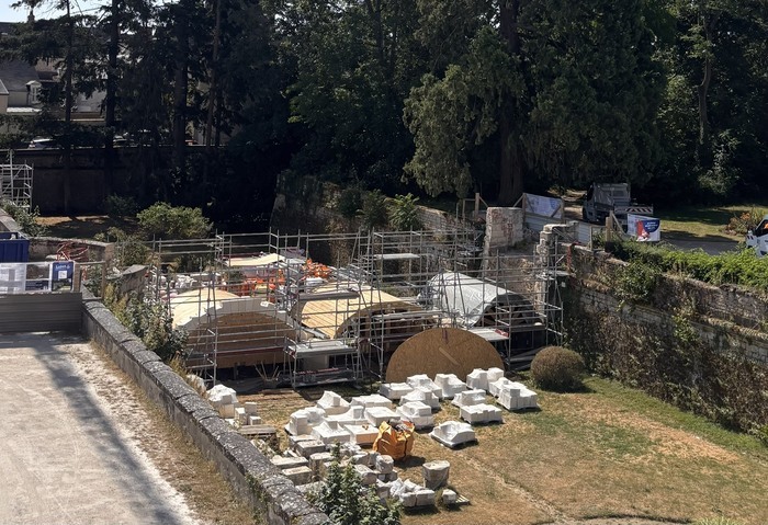 Visite du chantier des douves de Châteauneuf, Musée de la marine de Loire, Châteauneuf-sur-Loire