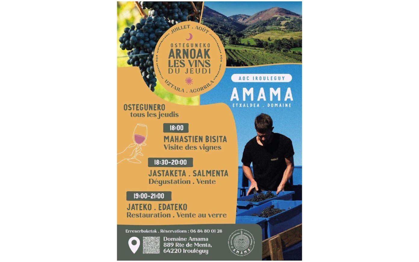 Visite du domaine Amama-AOP Irouléguy Domaine Amama Irouléguy